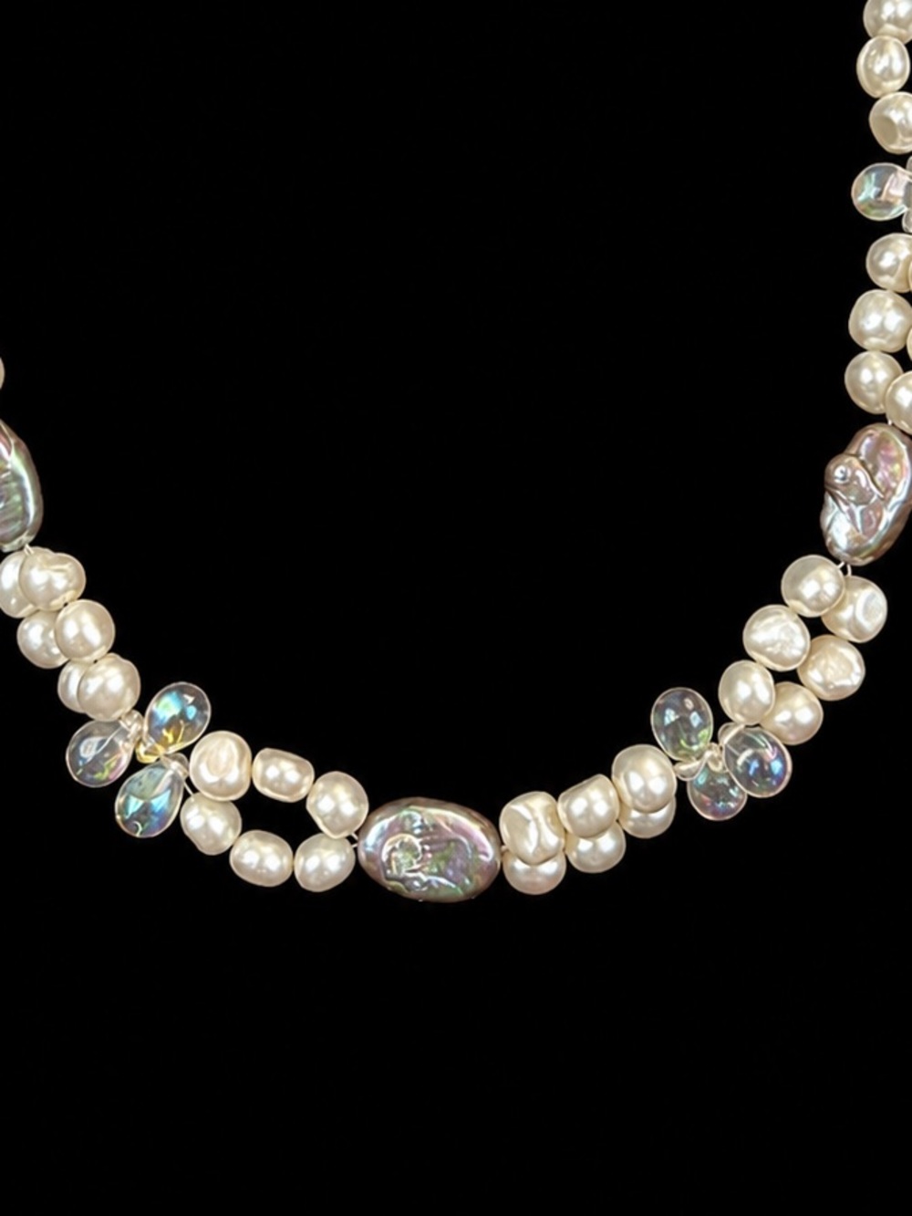 Elegant bubble freshwater Pearl Necklace 20" long